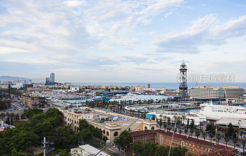 巴塞罗那的港口和奥运城市。