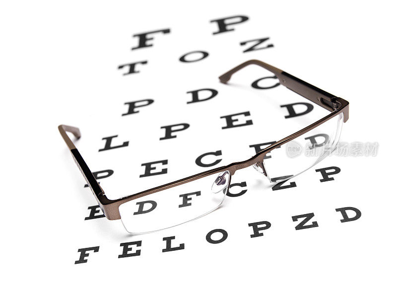 视力检查中的眼镜