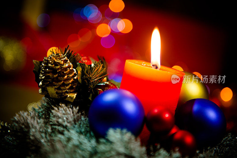 圣诞装饰，圣诞礼物和新年节日庆典