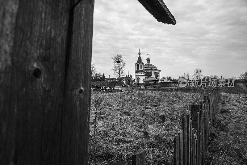 东欧白俄罗斯维什涅沃村的东正教教堂