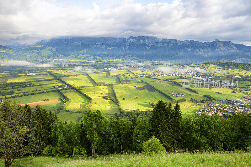 来自列支敦士登的莱茵河流域