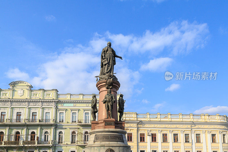 乌克兰敖德萨的凯瑟琳女皇纪念碑