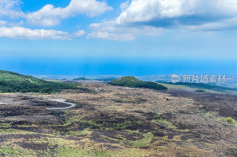 意大利西西里岛的埃特纳火山