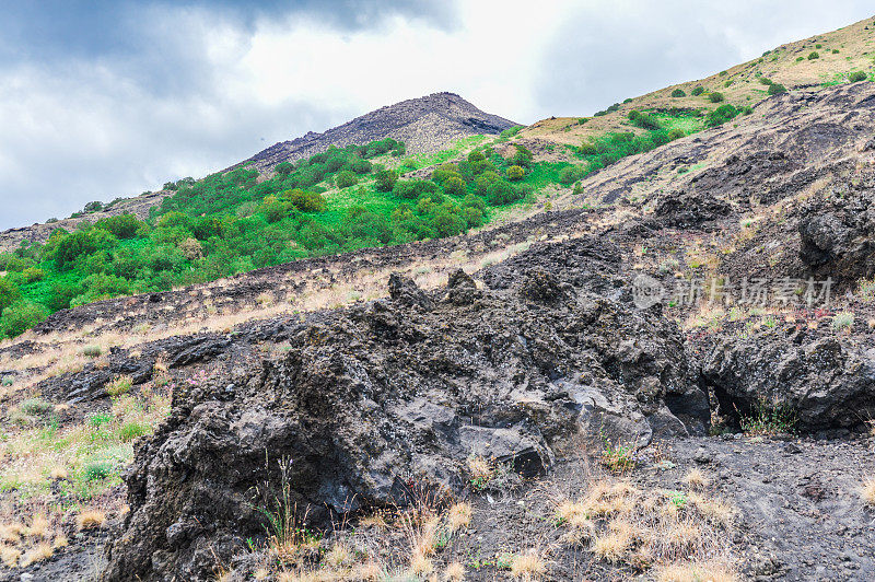 意大利西西里岛的埃特纳火山