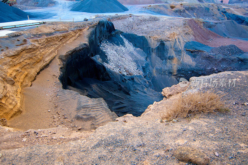 富埃特文图拉坎塔达-科拉雷霍火山口火山地面的老采石场