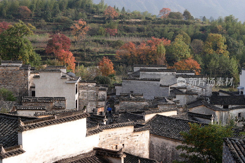 宏村的秋天，中国安徽省