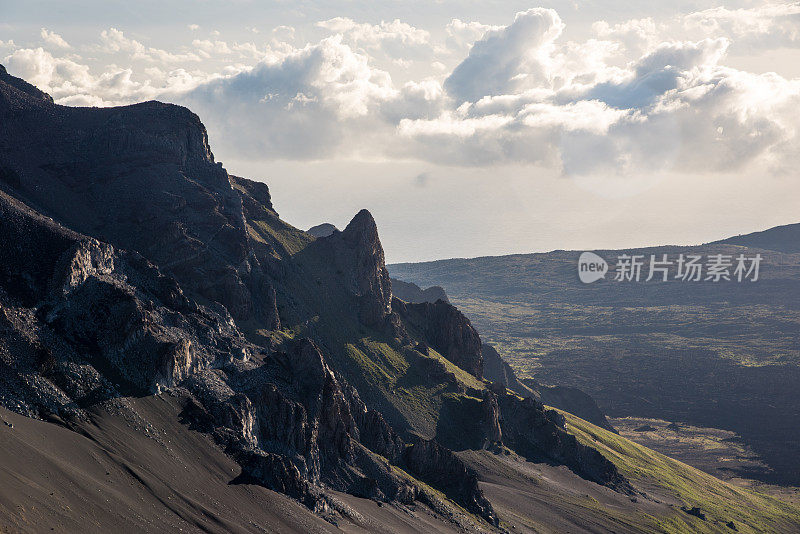 毛伊岛哈雷阿卡拉火山口的顶部