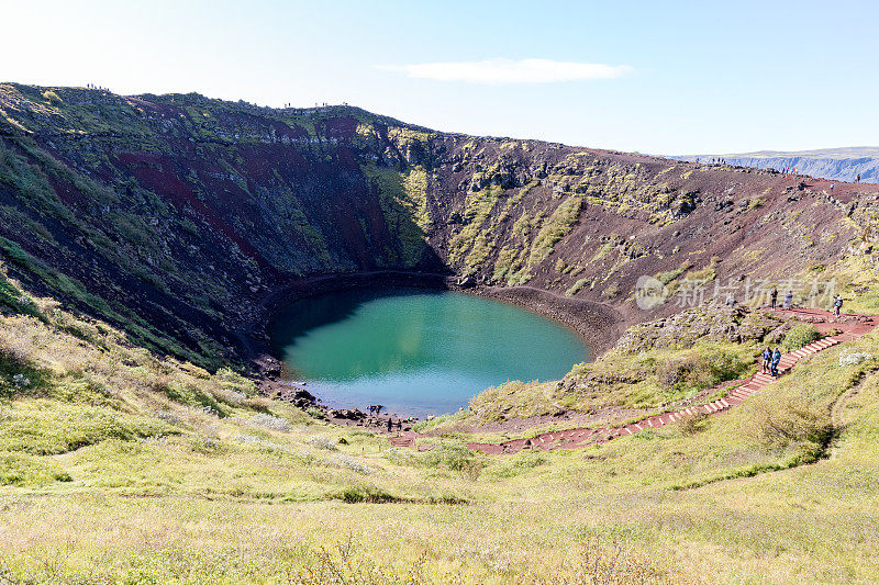 冰岛克里德火山口湖