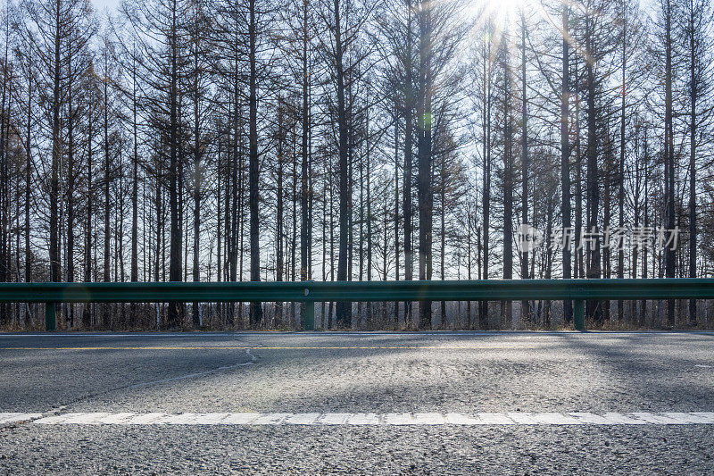 柏油路在高原地区具有美丽的风景