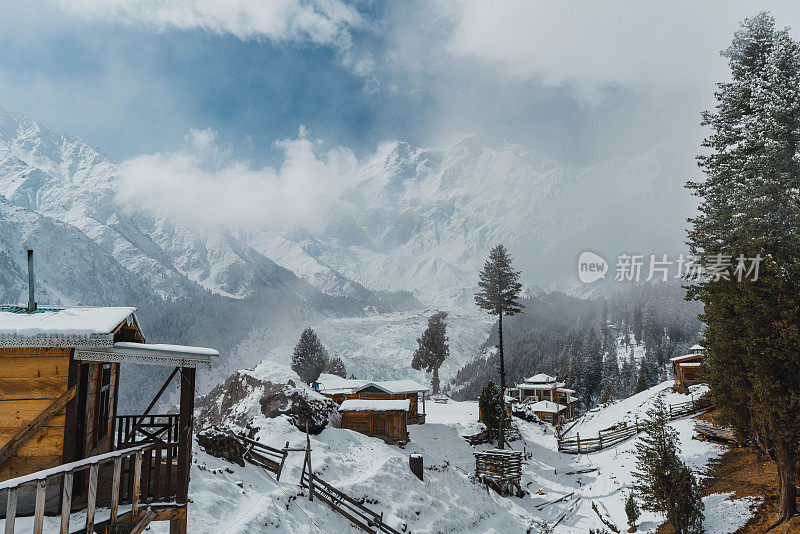 风景秀丽的南迦帕尔巴特山在巴基斯坦