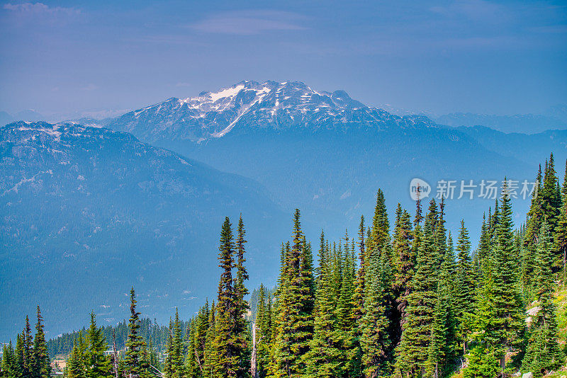 加拿大夏季的惠斯勒山。