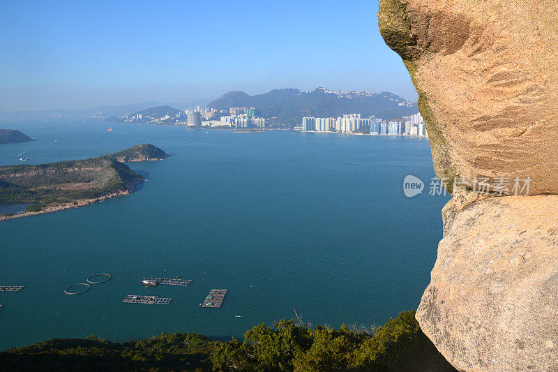 从香港南丫岛岭角山俯瞰全景