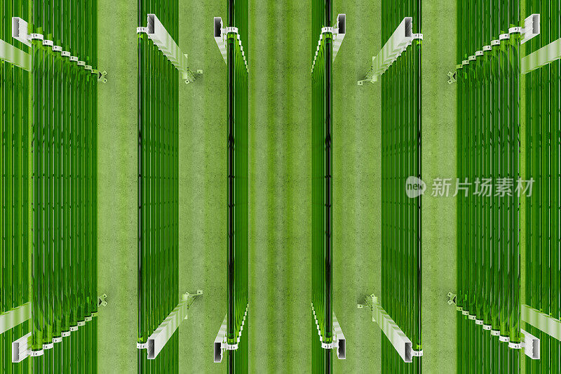 管状藻类生物反应器固定二氧化碳生产生物燃料的高角度观察