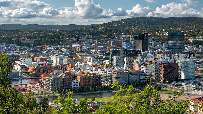 Bjørvika，挪威奥斯陆的一个新的、现代的、时尚的地区。现代住宅小区