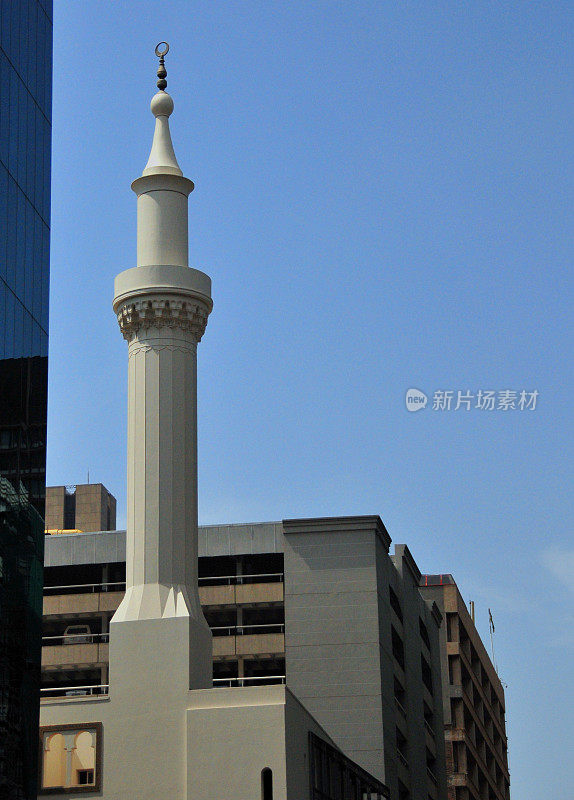 约翰内斯堡，豪登省，南非:城市的星期五清真寺尖塔