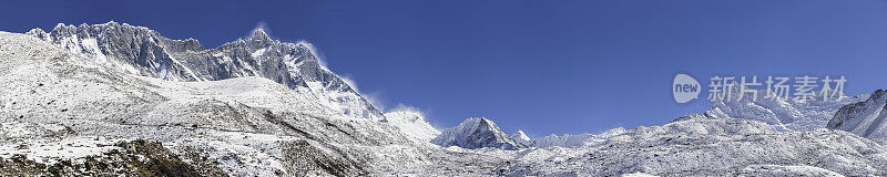 喜马拉雅山全景努普采洛采马卡卢岛峰阿玛达布拉姆