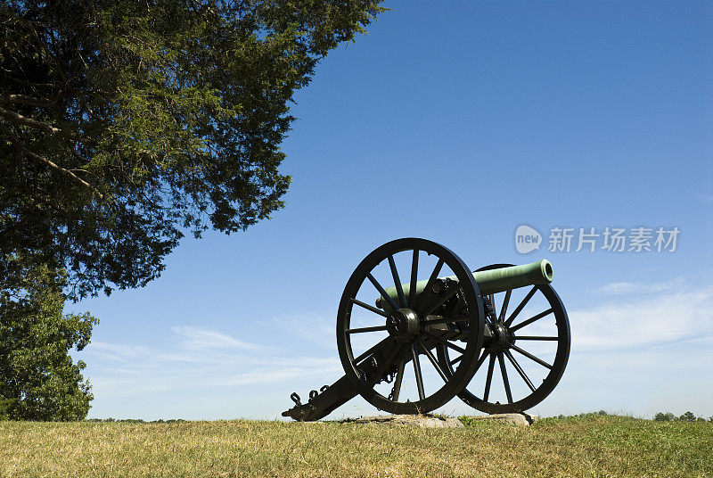 奇卡莫加国家战场上的美国内战大炮