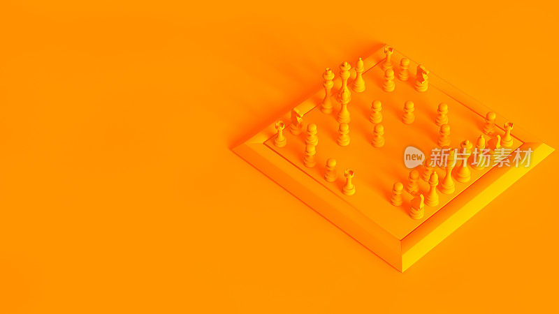 棋盘上完全调成橙色的棋子