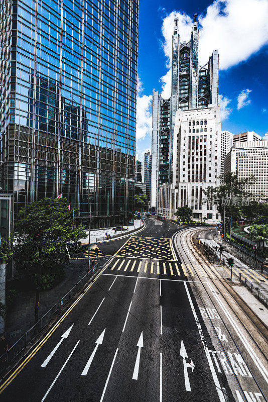 香港中环的空旷道路