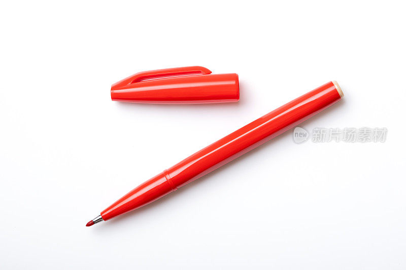 红色毡尖记号笔