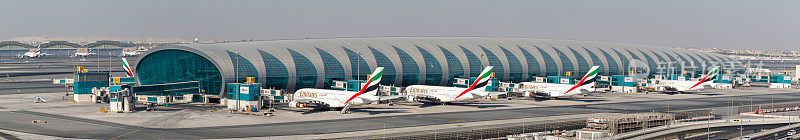 阿联酋空中客车A380飞机在阿联酋迪拜机场