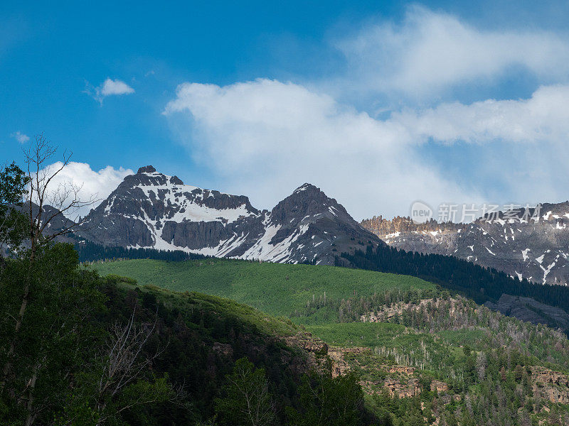 夏天的观点。科罗拉多州的圣胡安山脉。