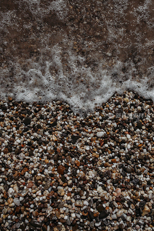 海岩和海浪特写，海岸