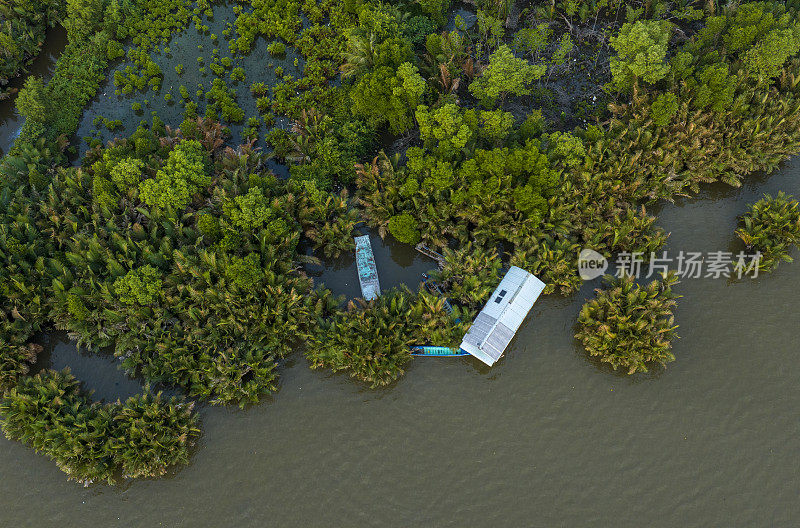 嘉茂省的湿地，运河两岸有尼帕棕榈林