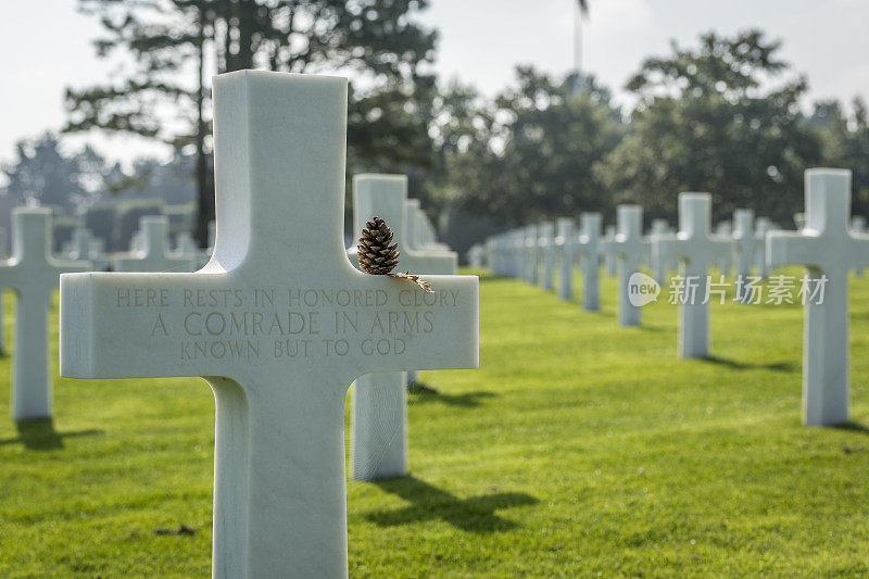 诺曼底美国人公墓的墓地