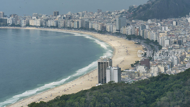 空中:里约热内卢里约热内卢的科帕卡巴纳海滩