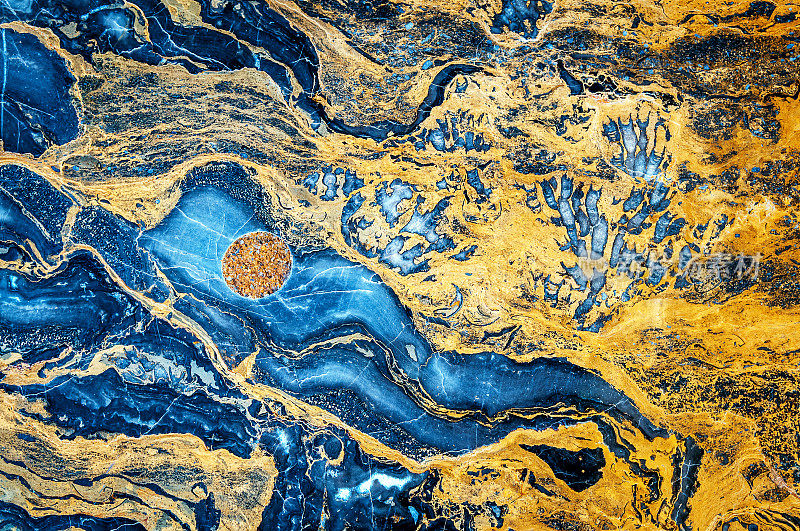 缟玛瑙大理石,蓝色,橙色,黄色,棕色,北京,中国