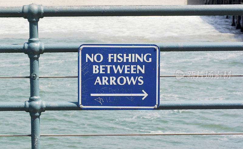 “禁止钓鱼”标志牌
