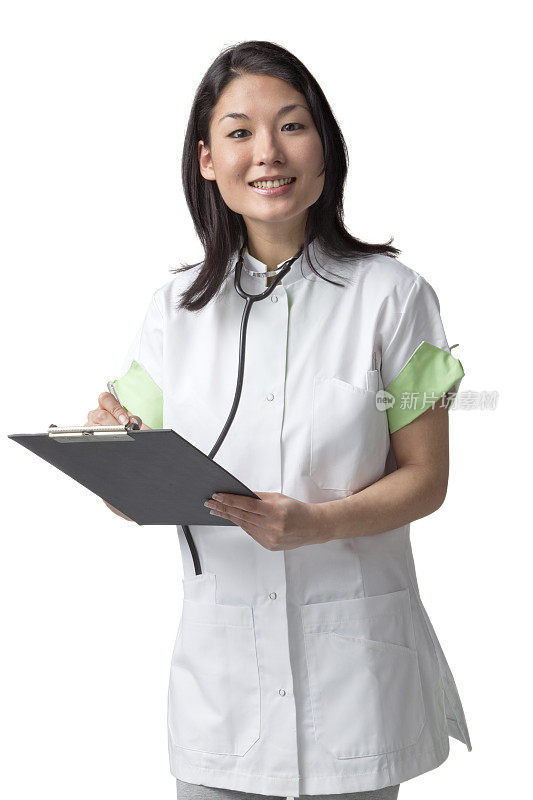 人物:微笑的亚洲护士