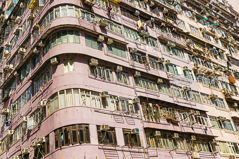 香港拥挤的公寓