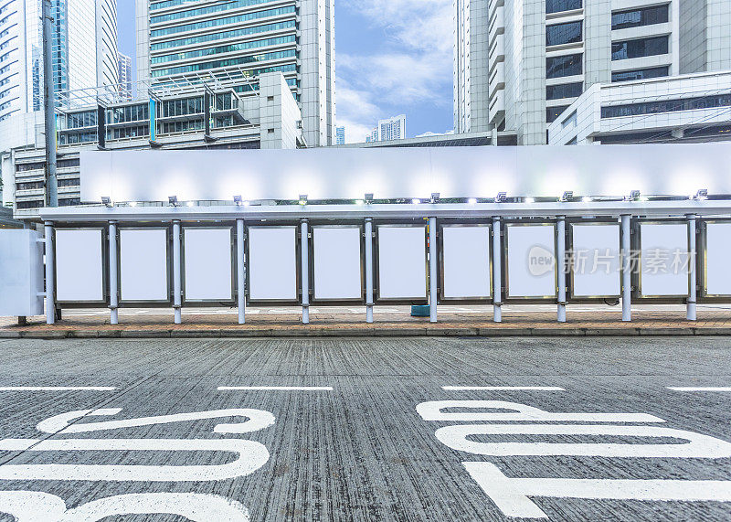香港现代都市广告灯箱