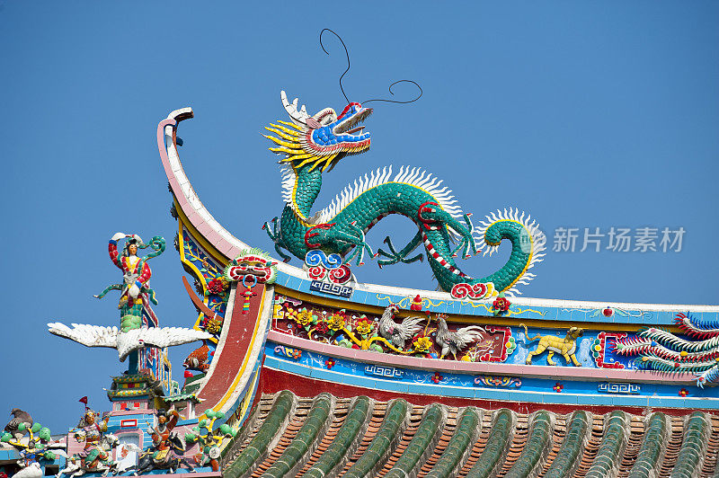 中国寺庙屋顶上的装饰