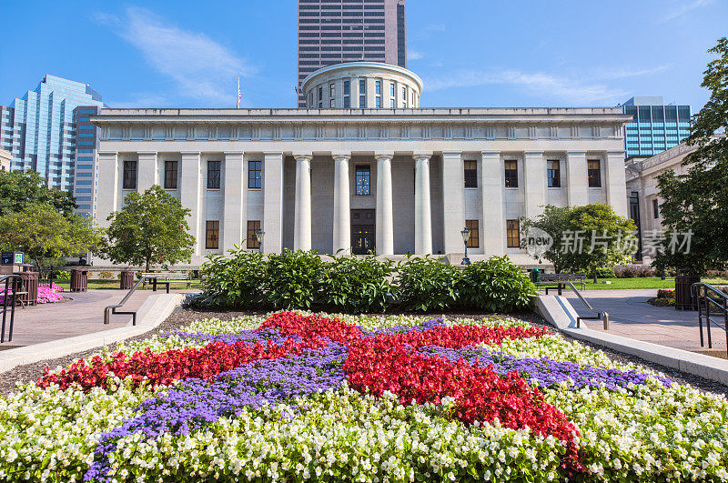 俄亥俄州议会大厦，五彩缤纷的花园