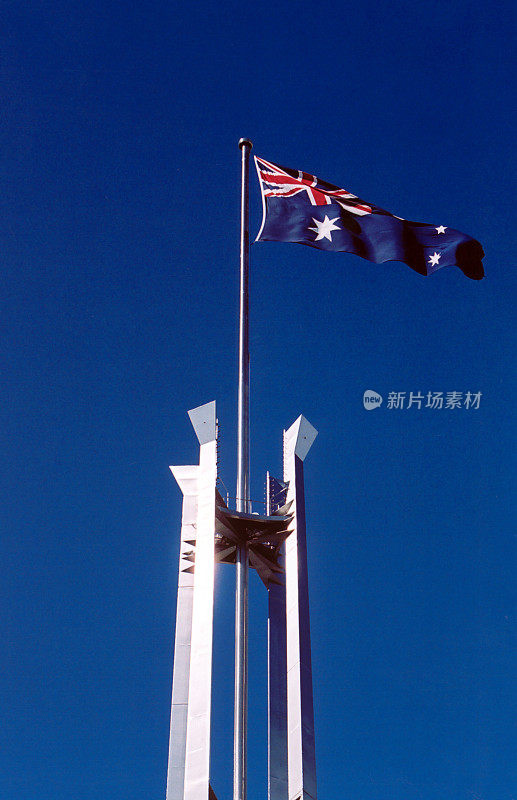 堪培拉议会上的澳大利亚国旗