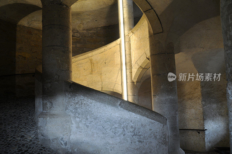 沙夫豪森穆诺城堡的螺旋楼梯