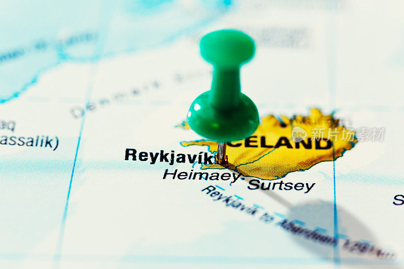 雷克雅未克在冰岛地图上的精确定位