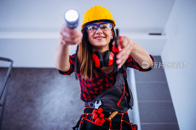 女性的建筑工人