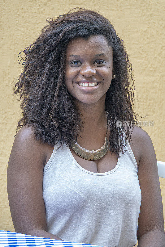 巴西afro-descendant微笑