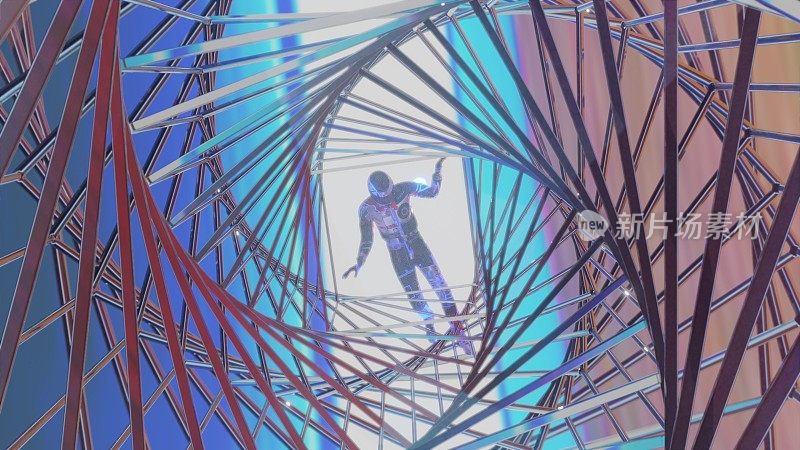 数字人浮动抽象