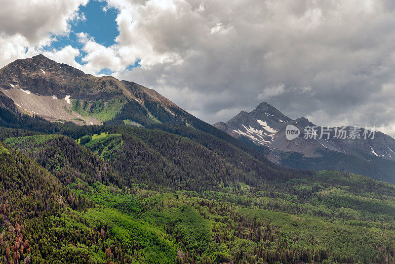 落基山脉美丽的山景