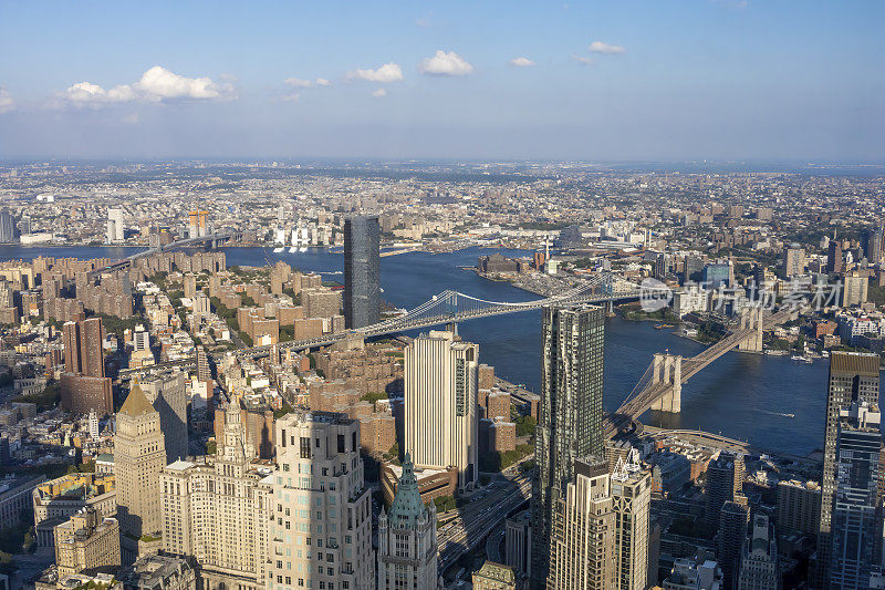 从世界一号观景台俯瞰纽约市