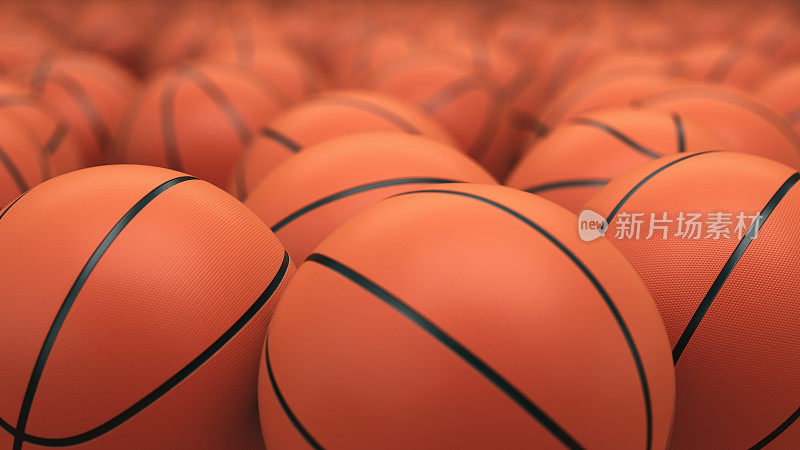 篮球在景深上