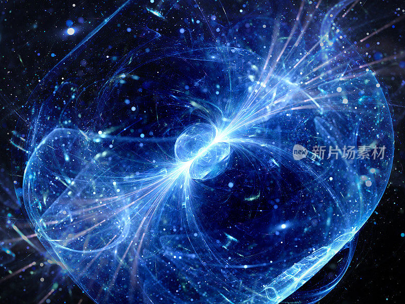 蓝色发光引力波与伽马射线力场背景