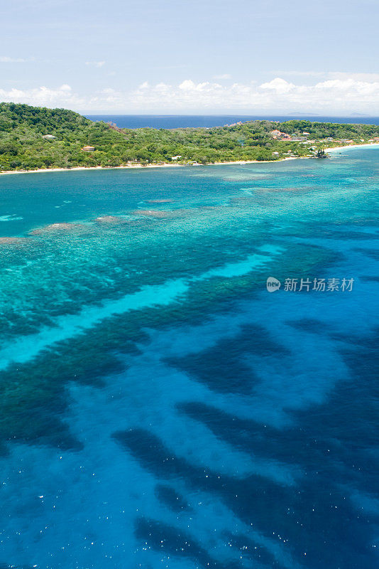 热带岛屿鸟瞰图