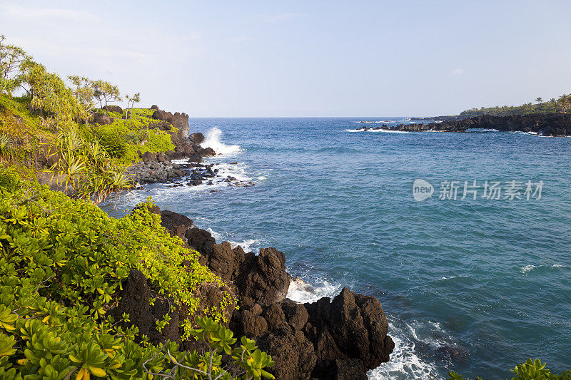 多岩石的海岸线,毛伊岛