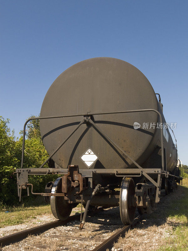 黑色铁路油罐车